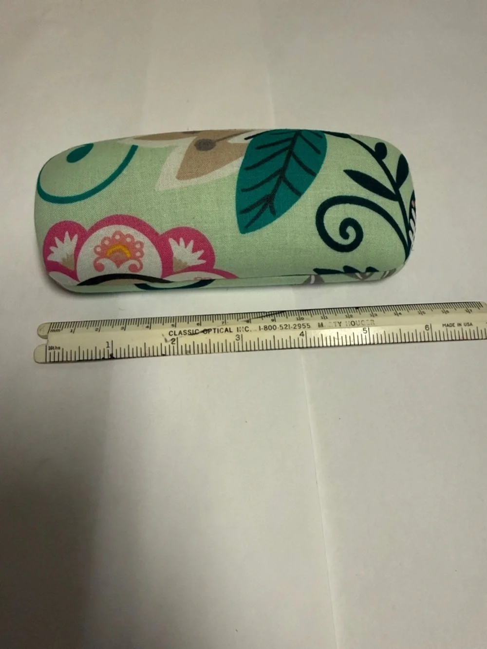 NWOT Retired Mint Flowers Vera Bradley Floral Print Eyeglass Optical Case